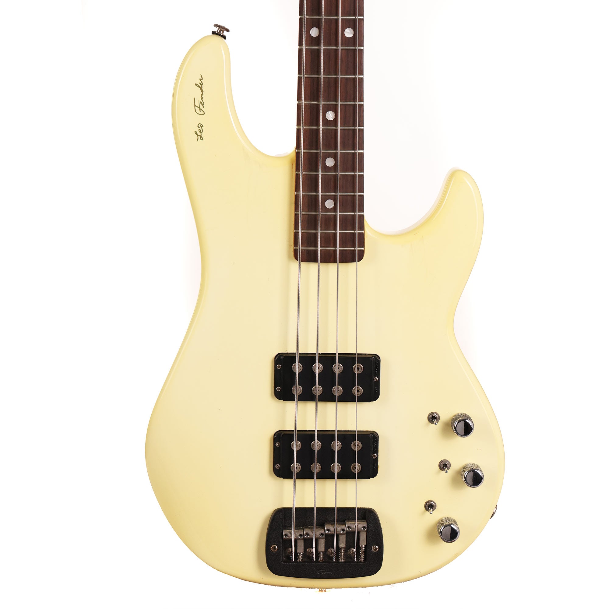 1991 G&L L-2000 Commemorative Leo Fender Signature Bass White