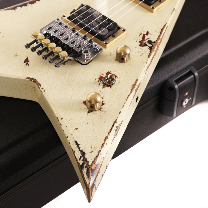 Jackson Custom Shop Rhoads Nitro Aged Vanilla Shake over 2-Tone Sunburst Tour Relic
