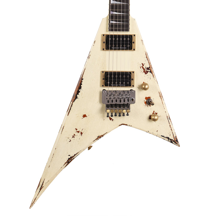 Jackson Custom Shop Rhoads Nitro Aged Vanilla Shake over 2-Tone Sunburst Tour Relic