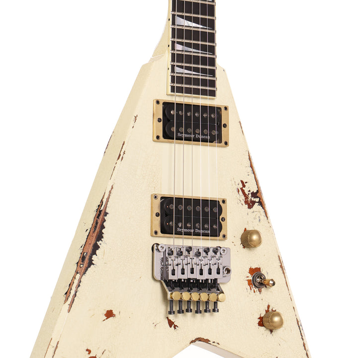 Jackson Custom Shop Rhoads Nitro Aged Vanilla Shake over 2-Tone Sunburst Tour Relic