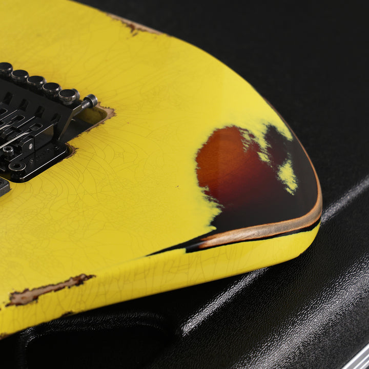 Jackson Custom Shop Special Edition Soloist Taxi Cab Yellow over 3-Tone Sunburst