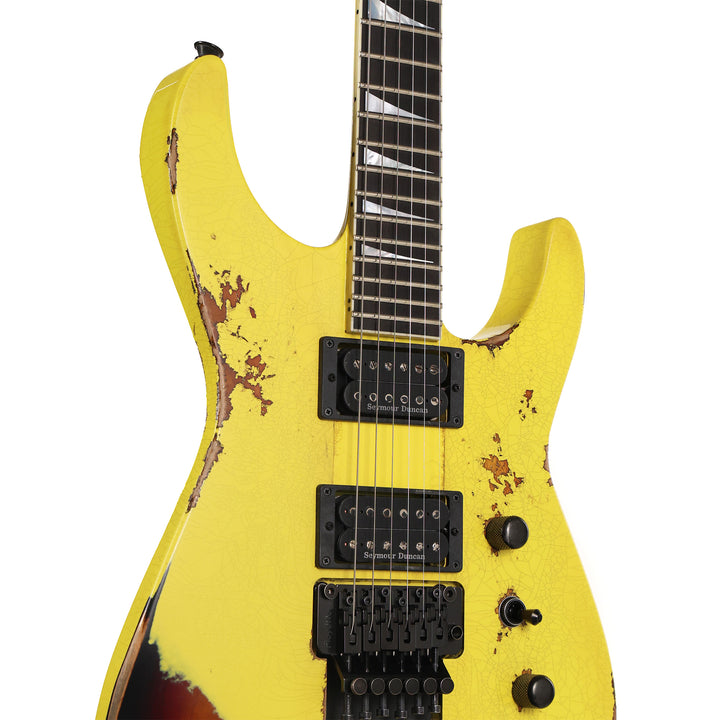 Jackson Custom Shop Special Edition Soloist Taxi Cab Yellow over 3-Tone Sunburst