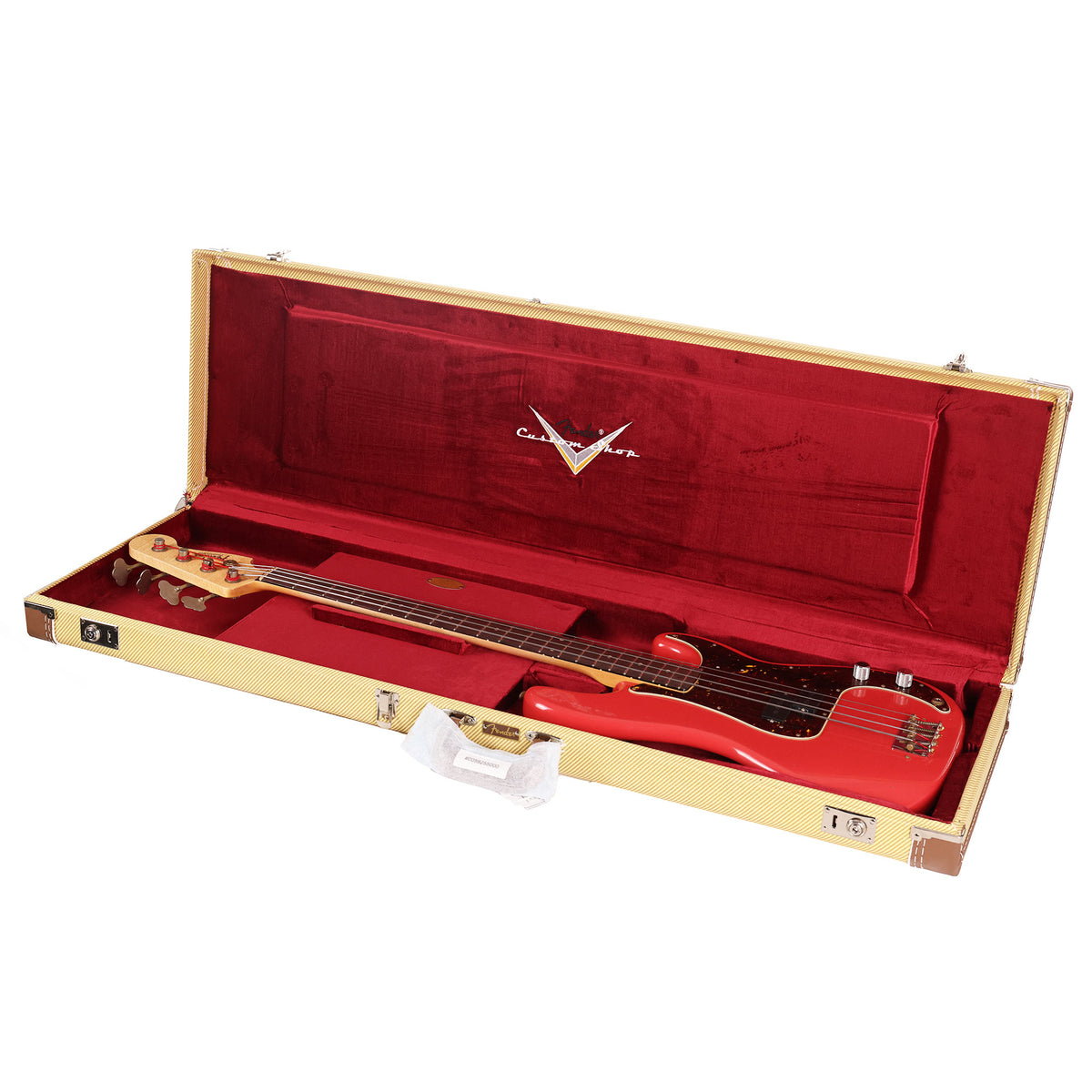Fender Custom Shop Pino Palladino Signature Precision Bass Relic Fiesta Red over Desert Sand — 17