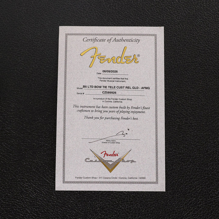 Fender Custom Shop Limited Edition Bow Tie Telecaster Custom Aged Firemist Gold