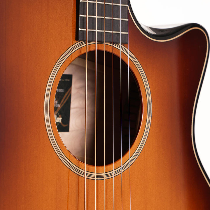 Taylor Custom Shop Builder's Edition Grand Auditorium Music Zoo-Spec Port Orford Cedar AA-Quilt Maple Brushfire Burst