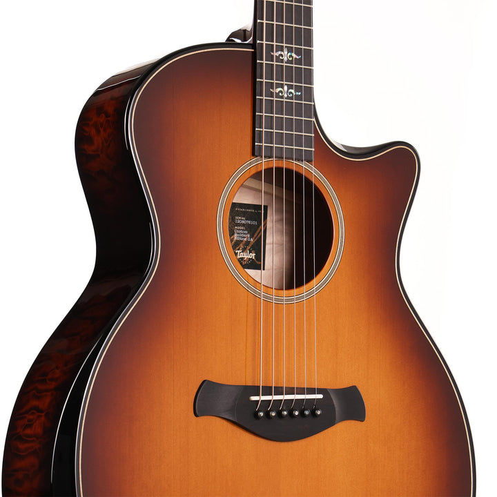 Taylor Custom Shop Builder's Edition Grand Auditorium Music Zoo-Spec Port Orford Cedar AA-Quilt Maple Brushfire Burst