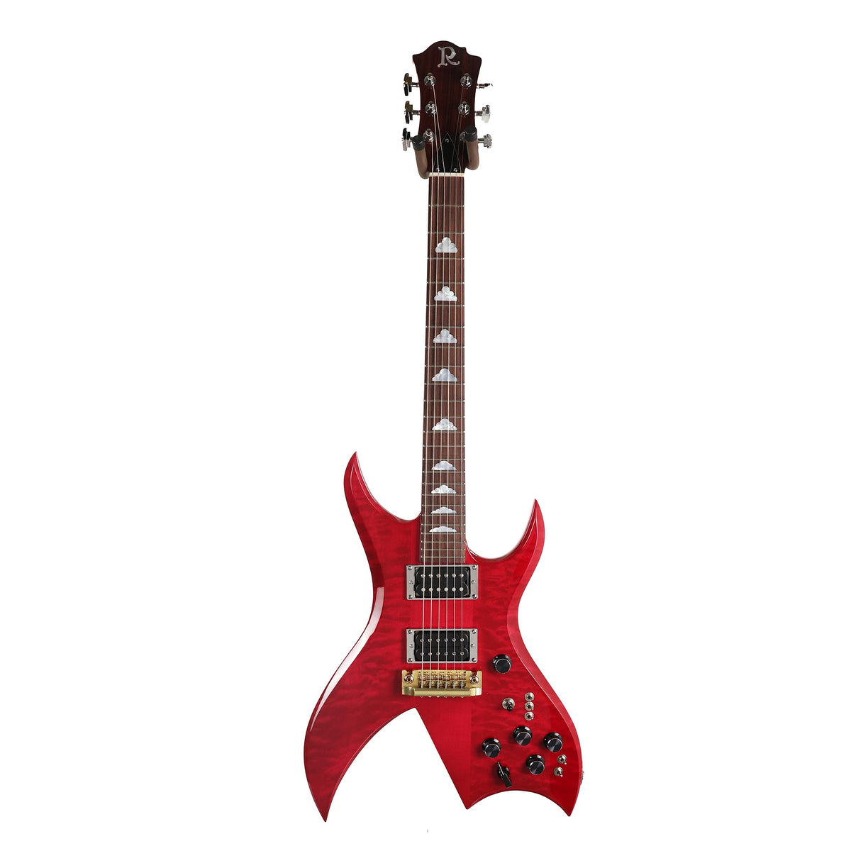 B.C. Rich USA Custom Shop Bich 6-String Quilt Top Cherry Red — 3