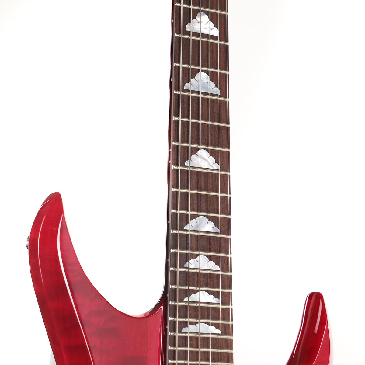 B.C. Rich USA Custom Shop Bich 6-String Quilt Top Cherry Red — 7