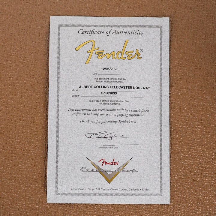 Fender Custom Shop Albert Collins Telecaster NOS Natural