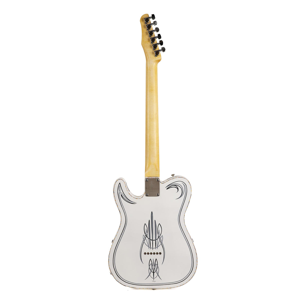 El Cabron Guitars 'White and Black Pinstripe Custom' — 4
