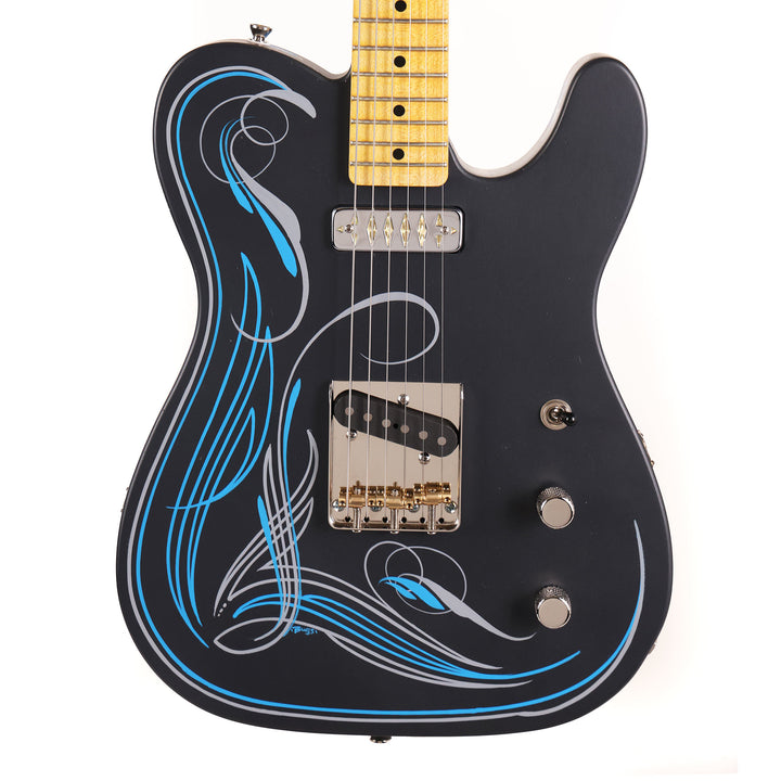 El Cabron Guitars Charcoal Frost 'Blue Pinstripe Custom'