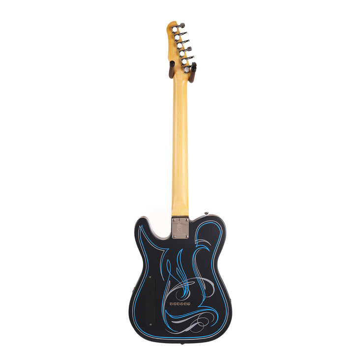 El Cabron Guitars Charcoal Frost 'Blue Pinstripe Custom'