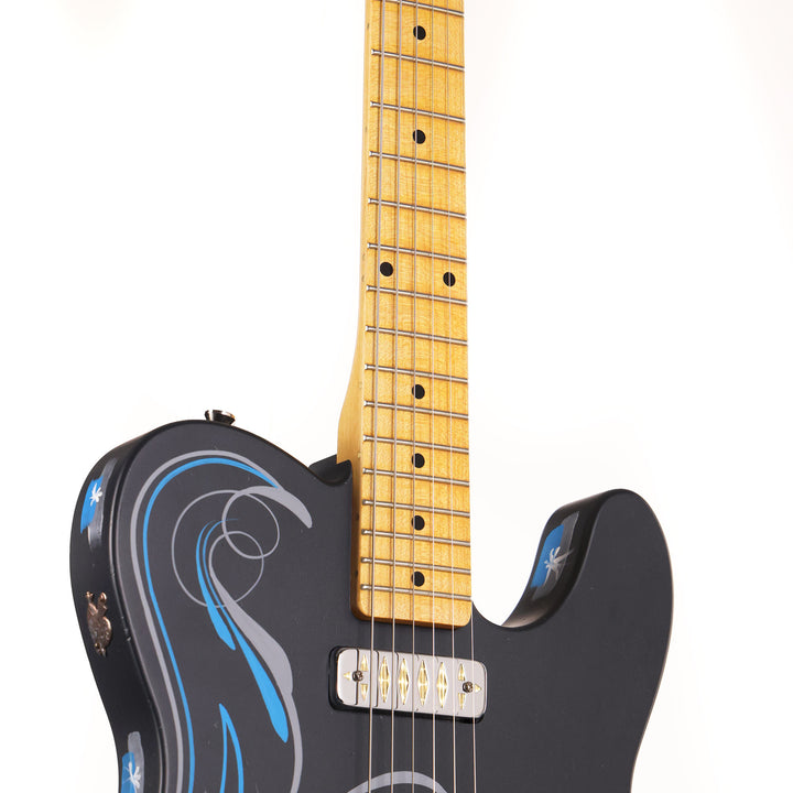 El Cabron Guitars Charcoal Frost 'Blue Pinstripe Custom'