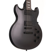 Woodrite Warlord Standard Guitar Satin Black Music Zoo Exclusive