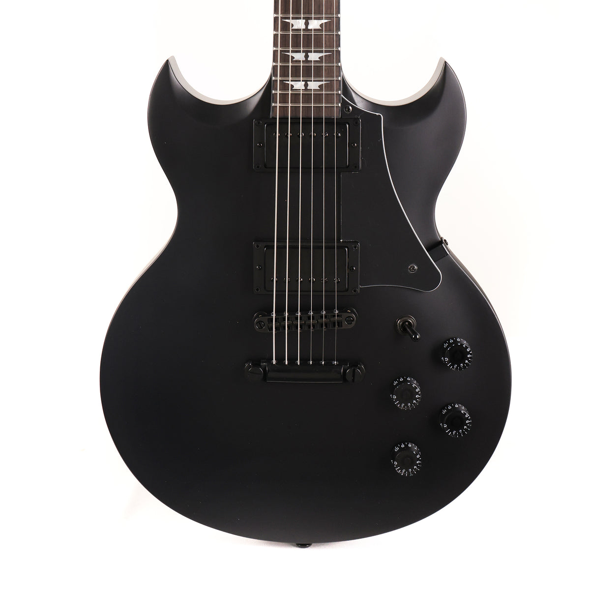 Woodrite Warlord Standard Guitar Satin Black Music Zoo Exclusive — 2