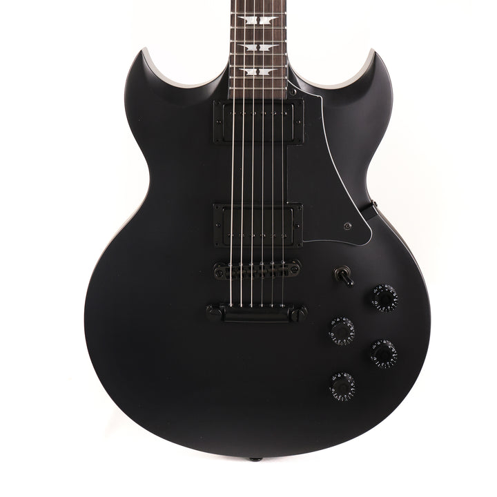 Woodrite Warlord Standard Guitar Satin Black Music Zoo Exclusive