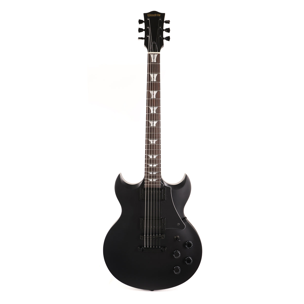 Woodrite Warlord Standard Guitar Satin Black Music Zoo Exclusive — 3