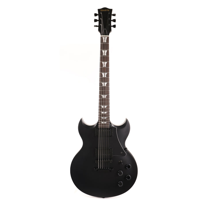 Woodrite Warlord Standard Guitar Satin Black Music Zoo Exclusive