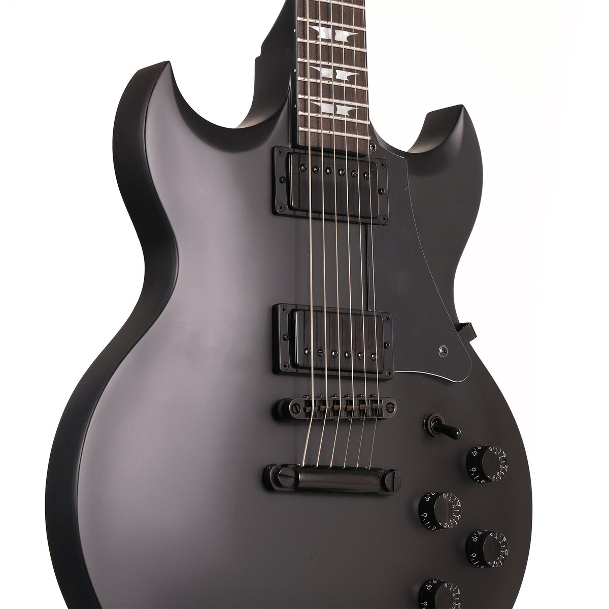 Woodrite Warlord Standard Guitar Satin Black Music Zoo Exclusive — 5