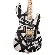 EVH Striped Series Shapes Guitar White and Black