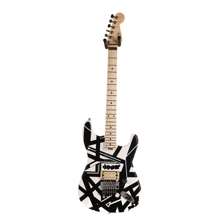 EVH Striped Series Shapes Guitar White and Black