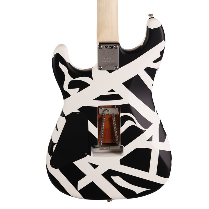 EVH Striped Series Shapes Guitar White and Black