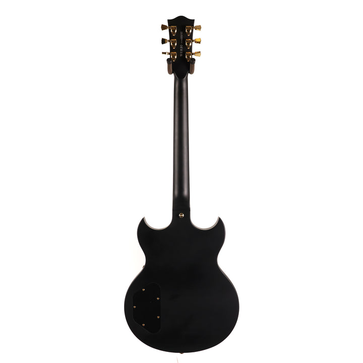Woodrite Warlord Standard Guitar Satin Black and Gold Hardware