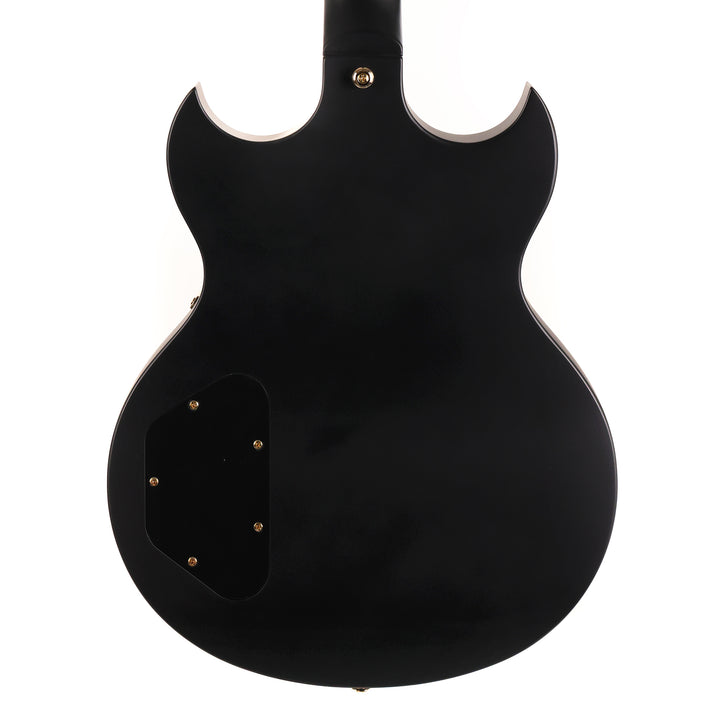 Woodrite Warlord Standard Guitar Satin Black and Gold Hardware