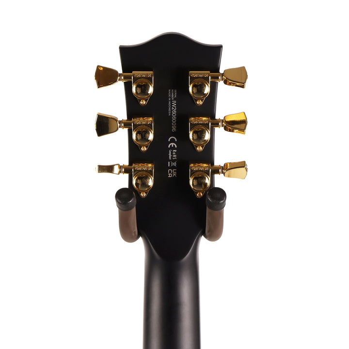 Woodrite Warlord Standard Guitar Satin Black and Gold Hardware