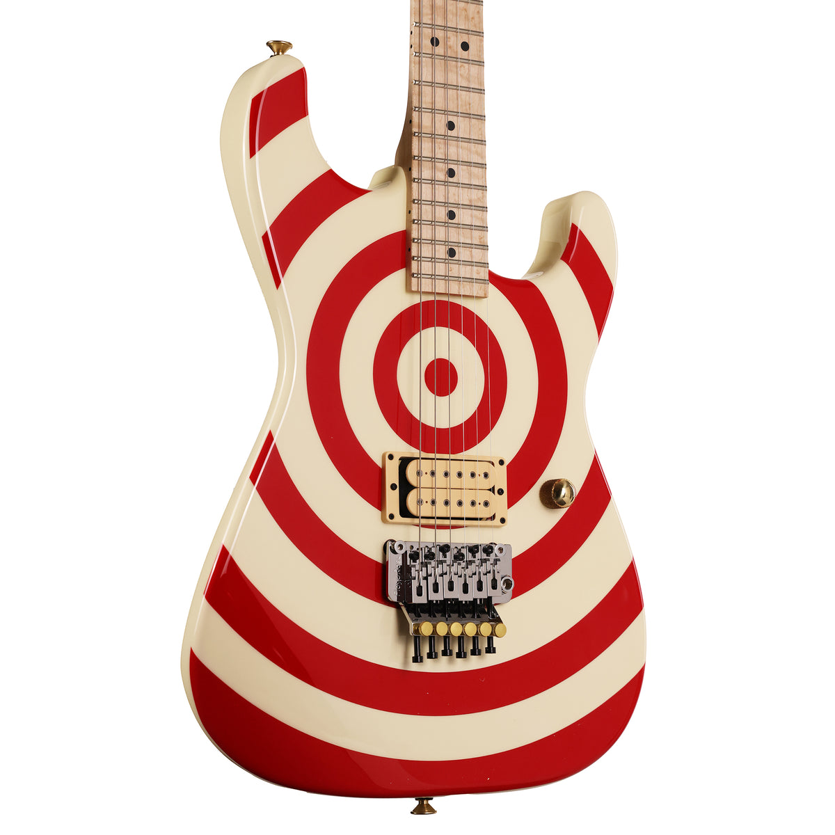 Charvel Custom Shop San Dimas Red and White Bullseye — 1