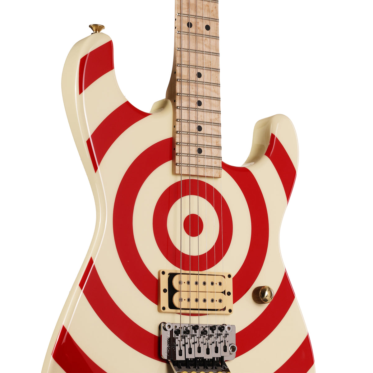 Charvel Custom Shop San Dimas Red and White Bullseye — 5