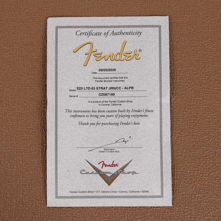 Fender Custom Shop 1963 Stratocaster Journeyman Relic Aged Lake Placid Blue