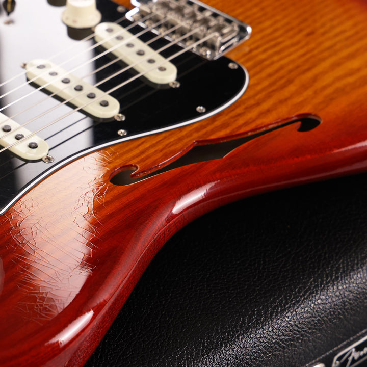Fender Custom Shop Postmodern Thinline Stratocaster Closet Classic Aged Sienna Sunburst