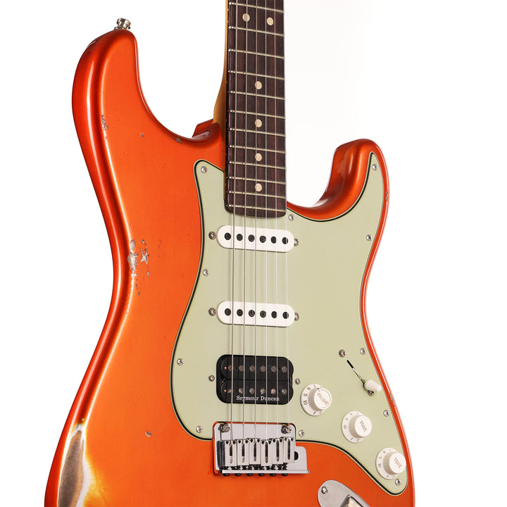 Fender Custom Shop Custom Deluxe Stratocaster HSS Relic Candy Tangerine