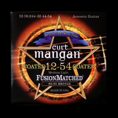 Curt Mangan Fusion Matched 80/20 Bronze Coated Acoustic Strings (12-54)