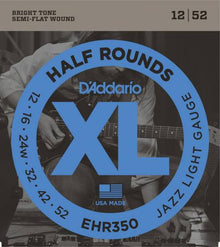 D'Addario Half Rounds Electric Strings (Jazz Light 12-52)