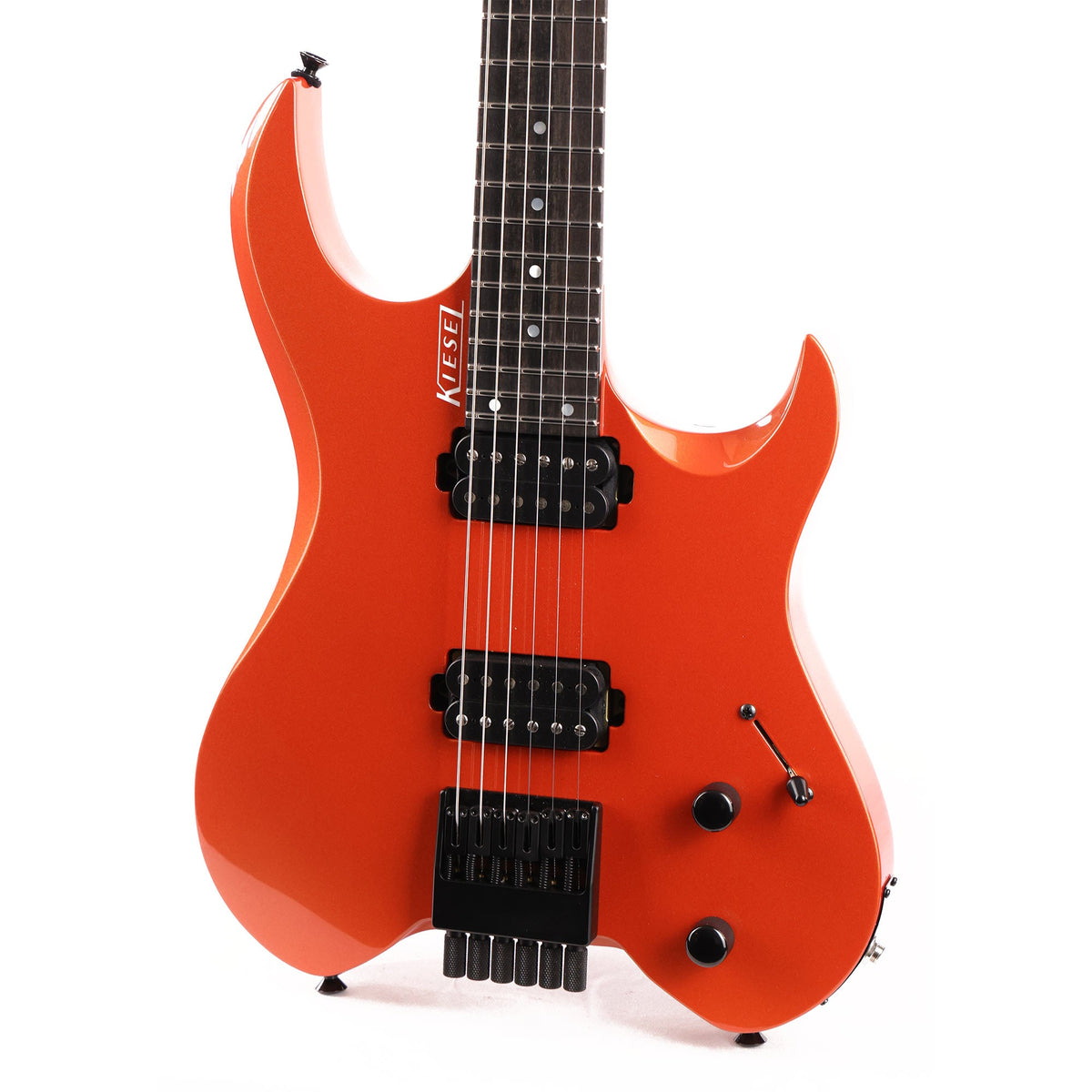 Kiesel Vader Headless Guitar Metallic Lambo Orange Used — 7