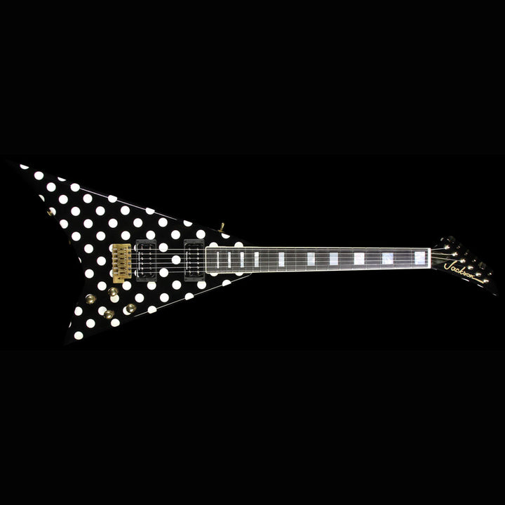 Jackson Custom Shop Music Zoo Exclusive Randy Rhoads RR 1.5 Electric Guitar Black with White Polka Dots