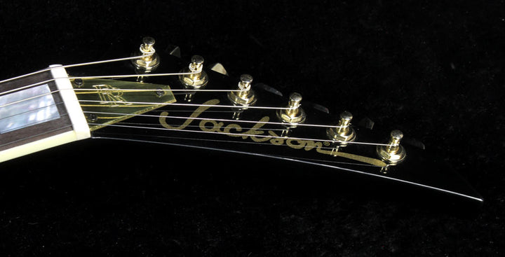 Jackson Custom Shop Exclusive Randy Rhoads RR 1.5 Electric Guitar Black with White Pinstripes