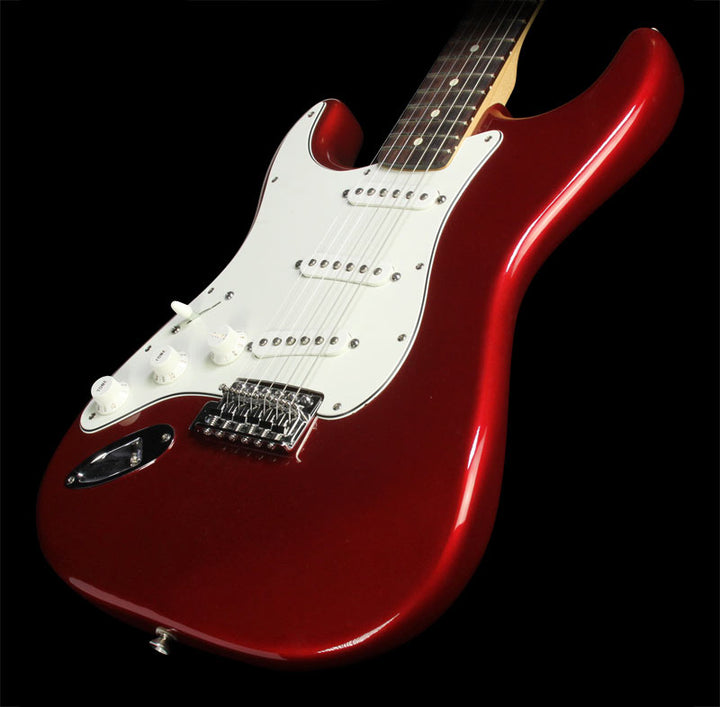 Used Fender Standard Left-Handed Stratocaster Electric Guitar Candy Apple Red