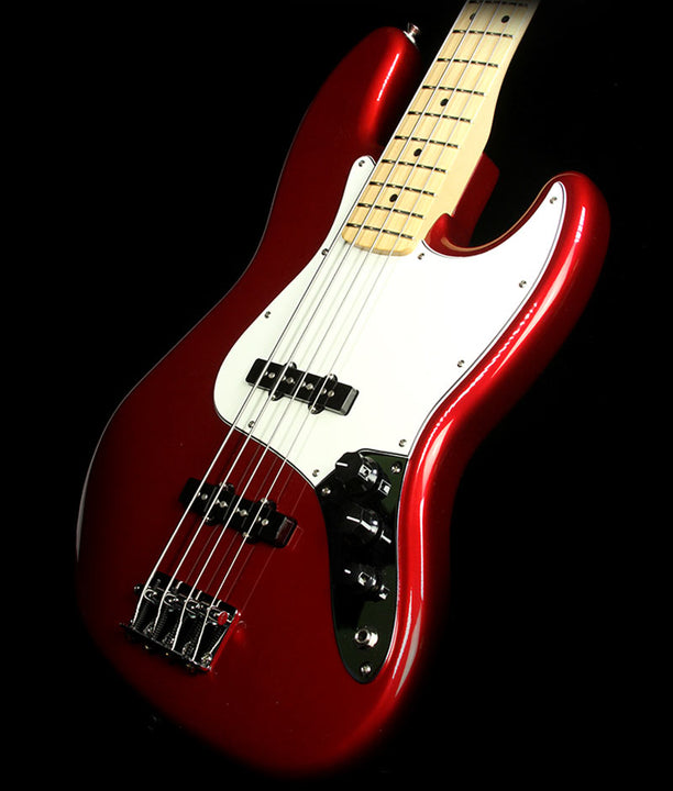 Used Fender Standard Jazz Bass Electric Bass Guitar Candy Apple Red