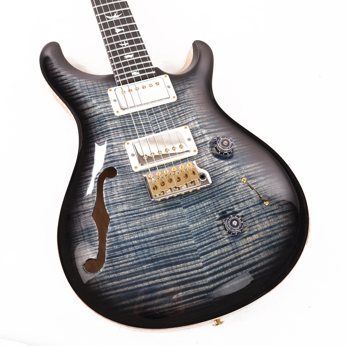 PRS Custom 24 Semi-Hollow Wood Library 10-Top Flame Maple and Korina Faded Whale Blue Smokeburst 2021 — 8