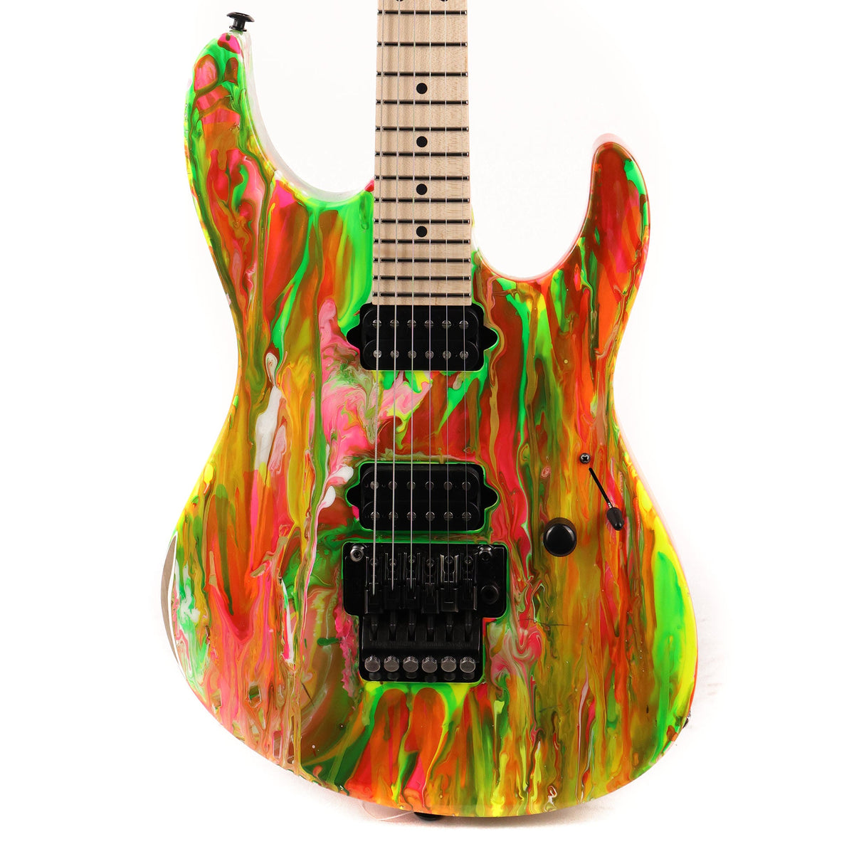 Suhr 80's Shred Neon Drip Limited Edition Guitar Used — 1