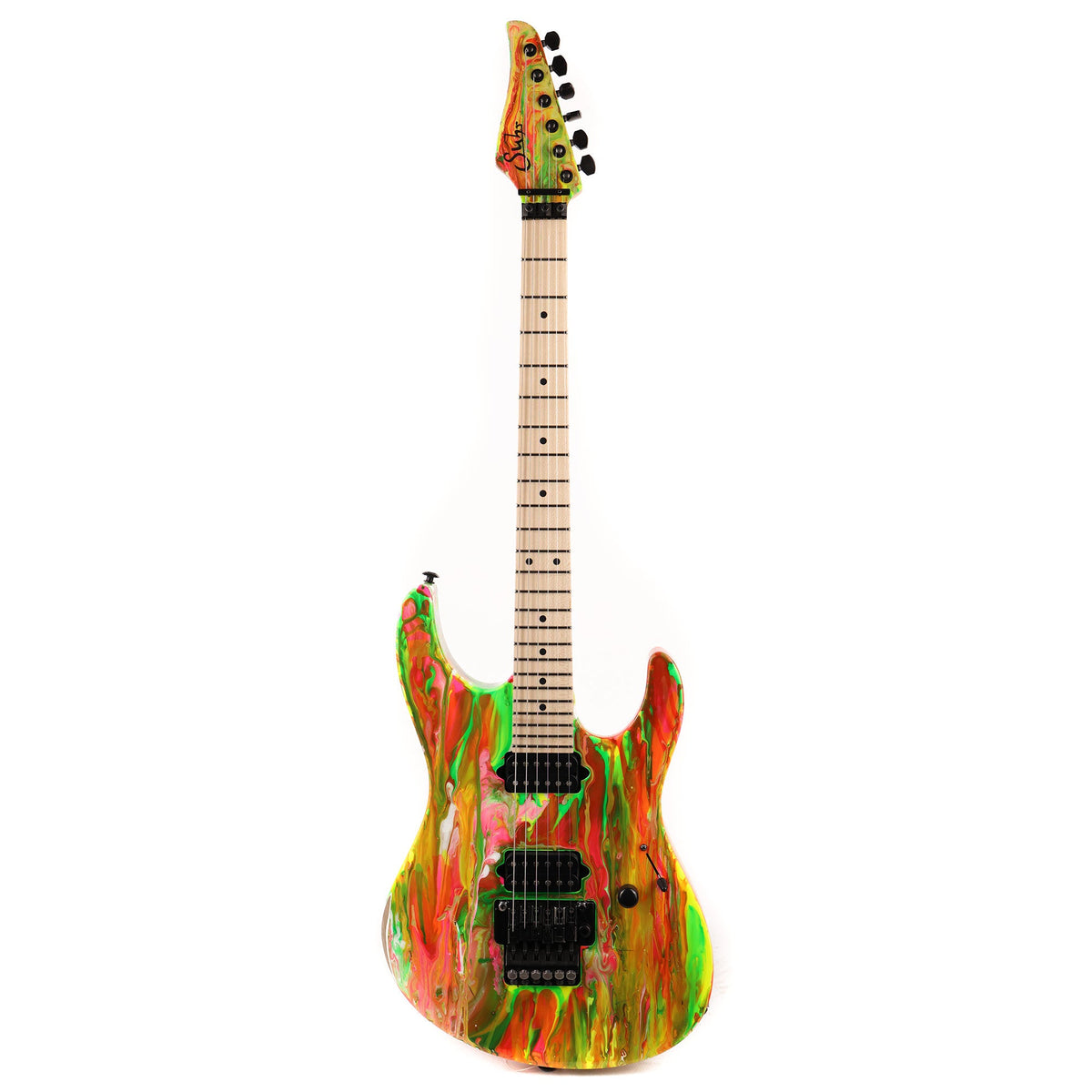 Suhr 80's Shred Neon Drip Limited Edition Guitar Used — 2