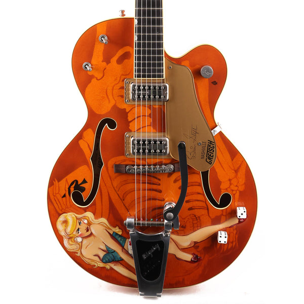Gretsch Brian Setzer G6120SSLVO Vintage Orange Lacquer Sara Ray Painted 2005