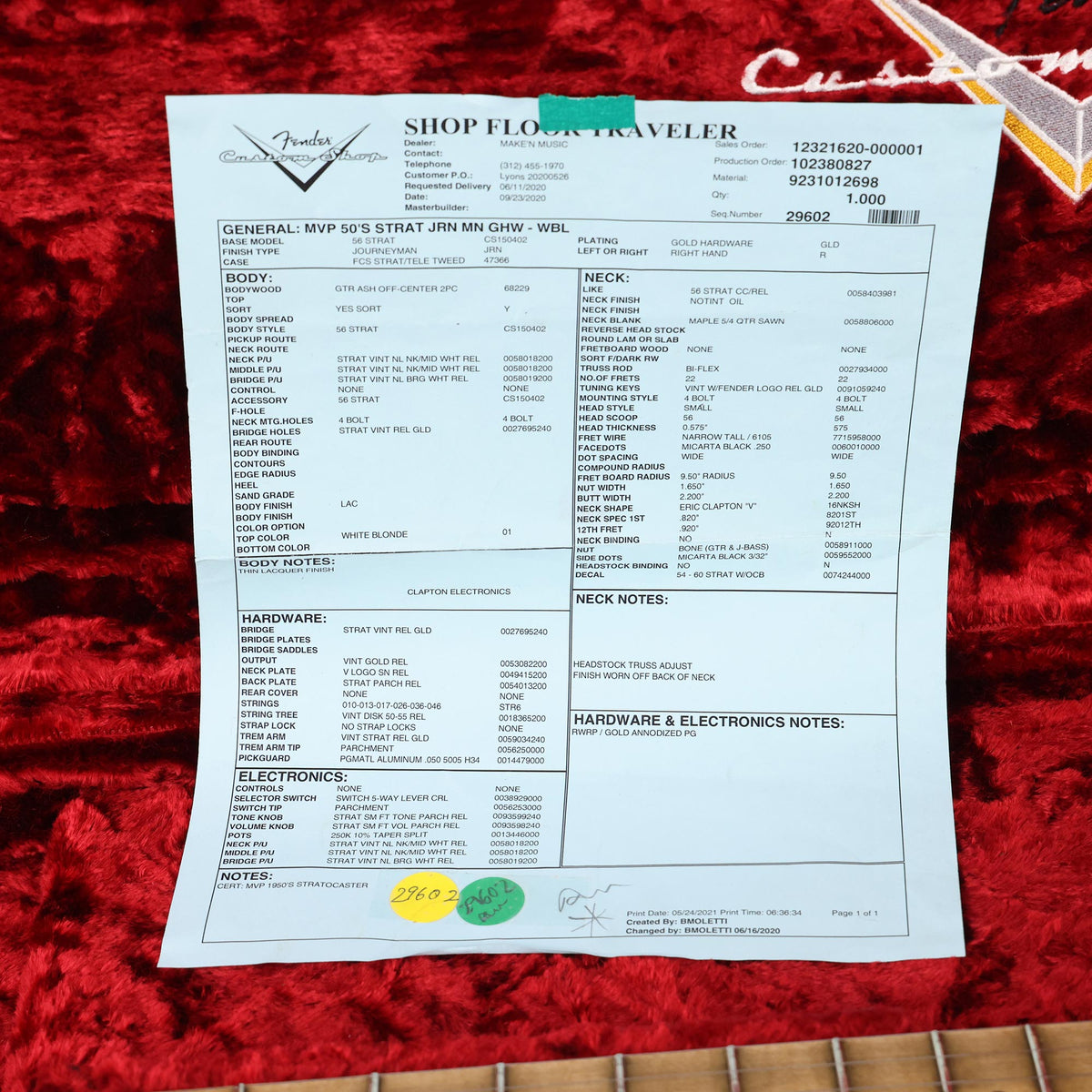 Fender Custom Shop MVP '50s Stratocaster Journeyman Relic White Blonde 2021 — 9