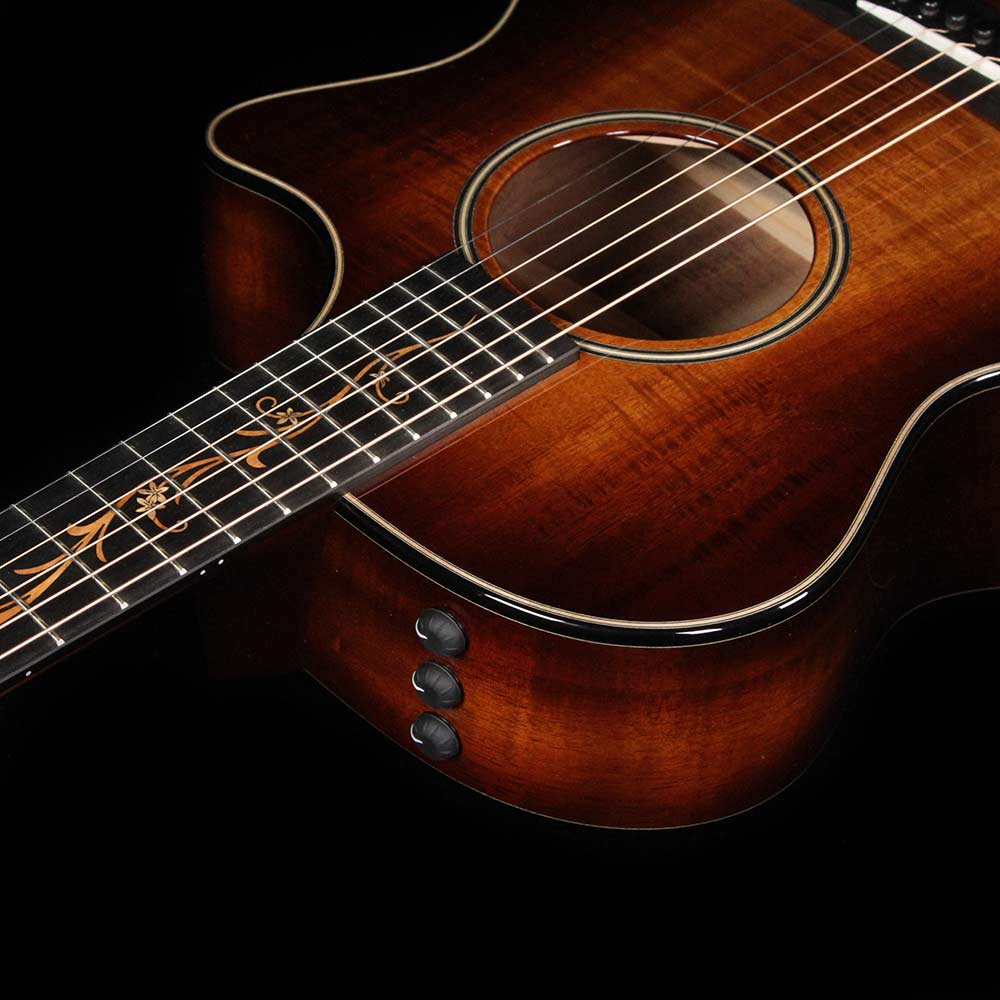Taylor K22ce Koa Grand Concert Acoustic-Electric Guitar Shaded Edgeburst — 4