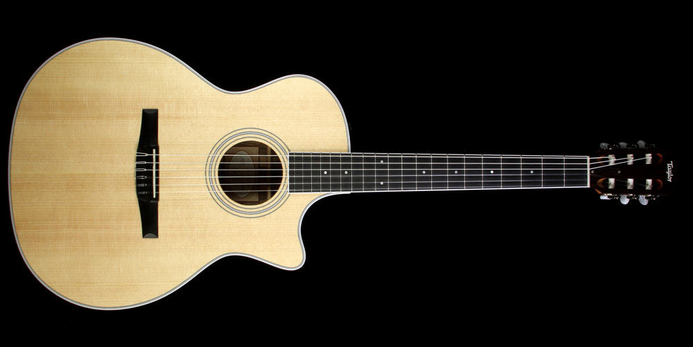 Used 2015 Taylor 414ce-N Grand Auditorium Nylon Acoustic Guitar Natural — 2