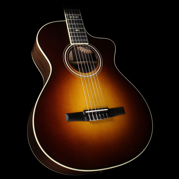 Used Taylor 712ce-N Grand Concert Nylon String Acoustic Guitar Vintage Sunburst