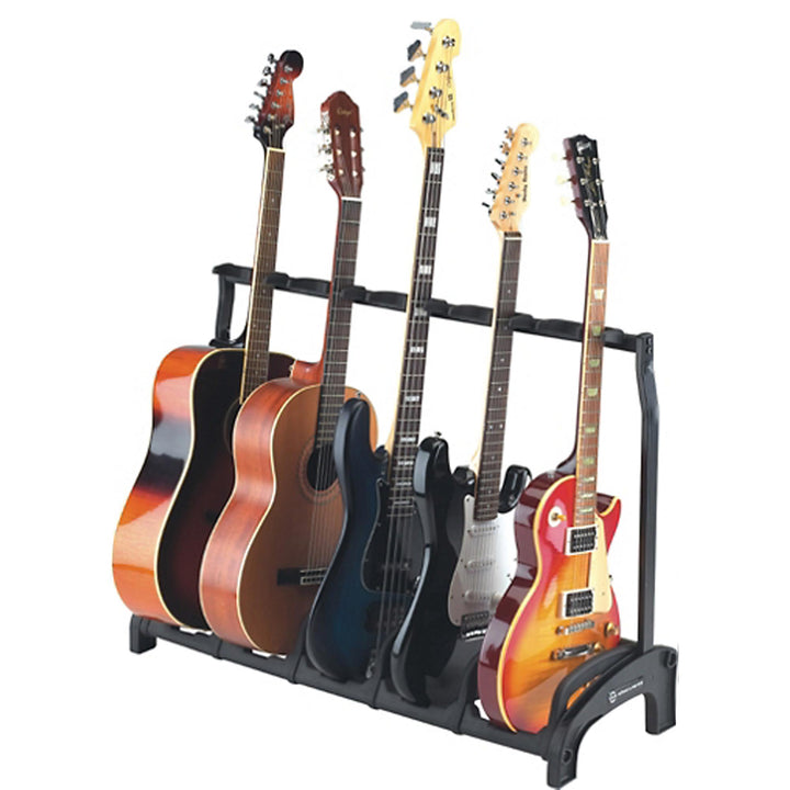 K&M Guardian Five Bass Electric Acoustic Guitar Stand Black